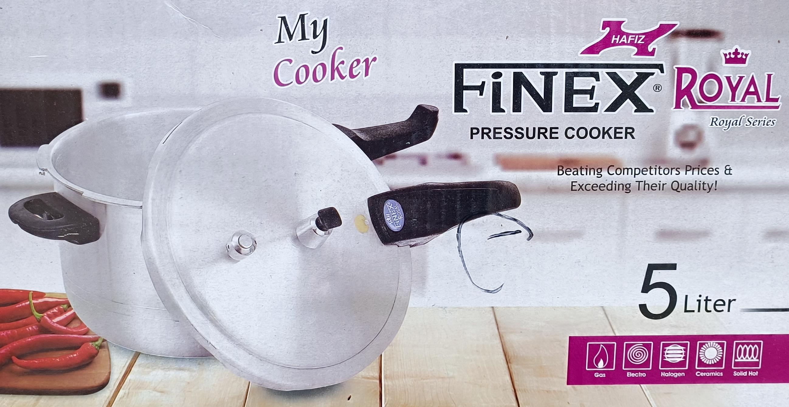 Series 5-Liter Heavy-Duty Aluminum Pressure Cooker - Hafiz Finex Royal
