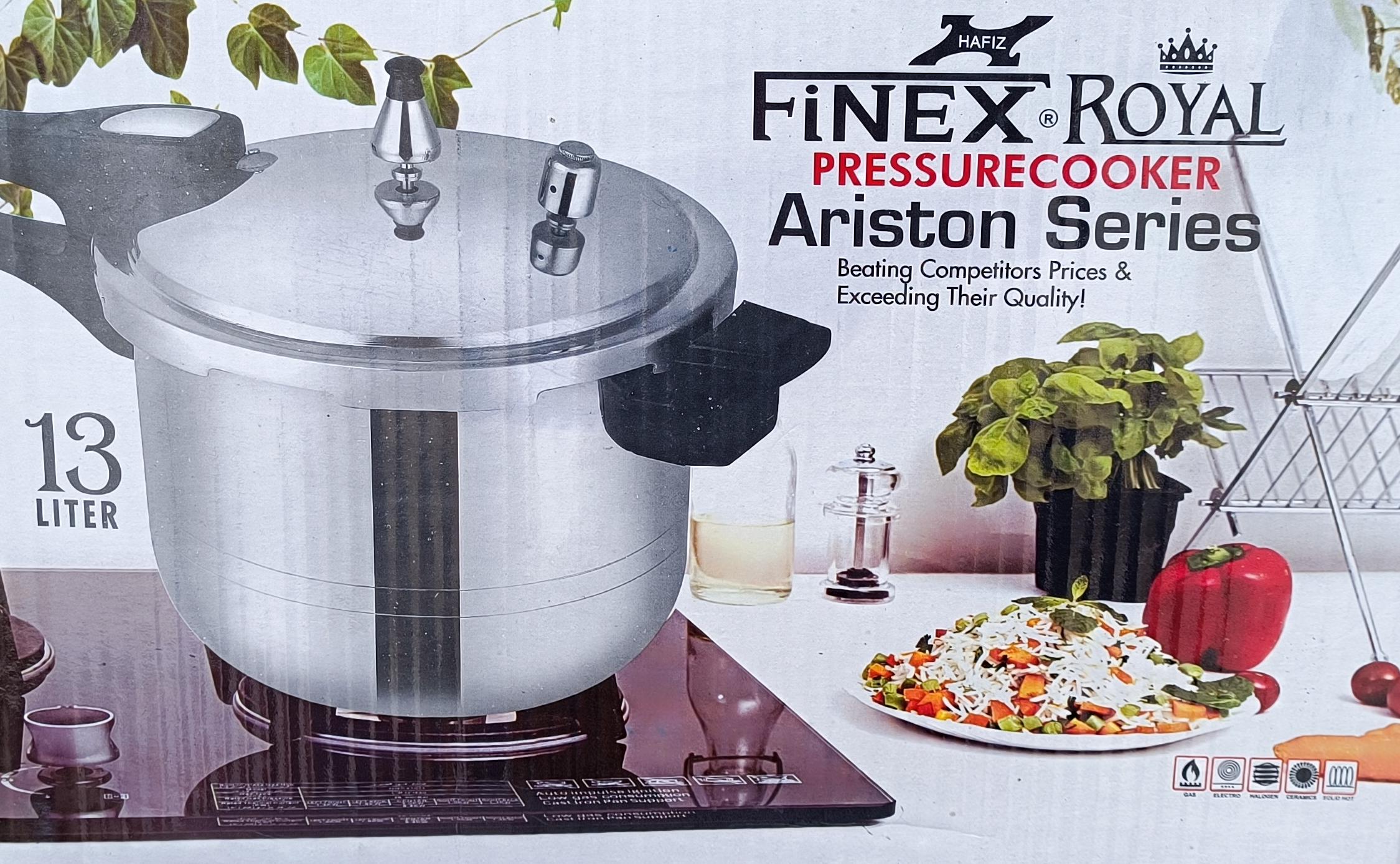 Ariston Series 13-Liter Heavy-Duty Pressure Cooker - Hafiz Finex Royal