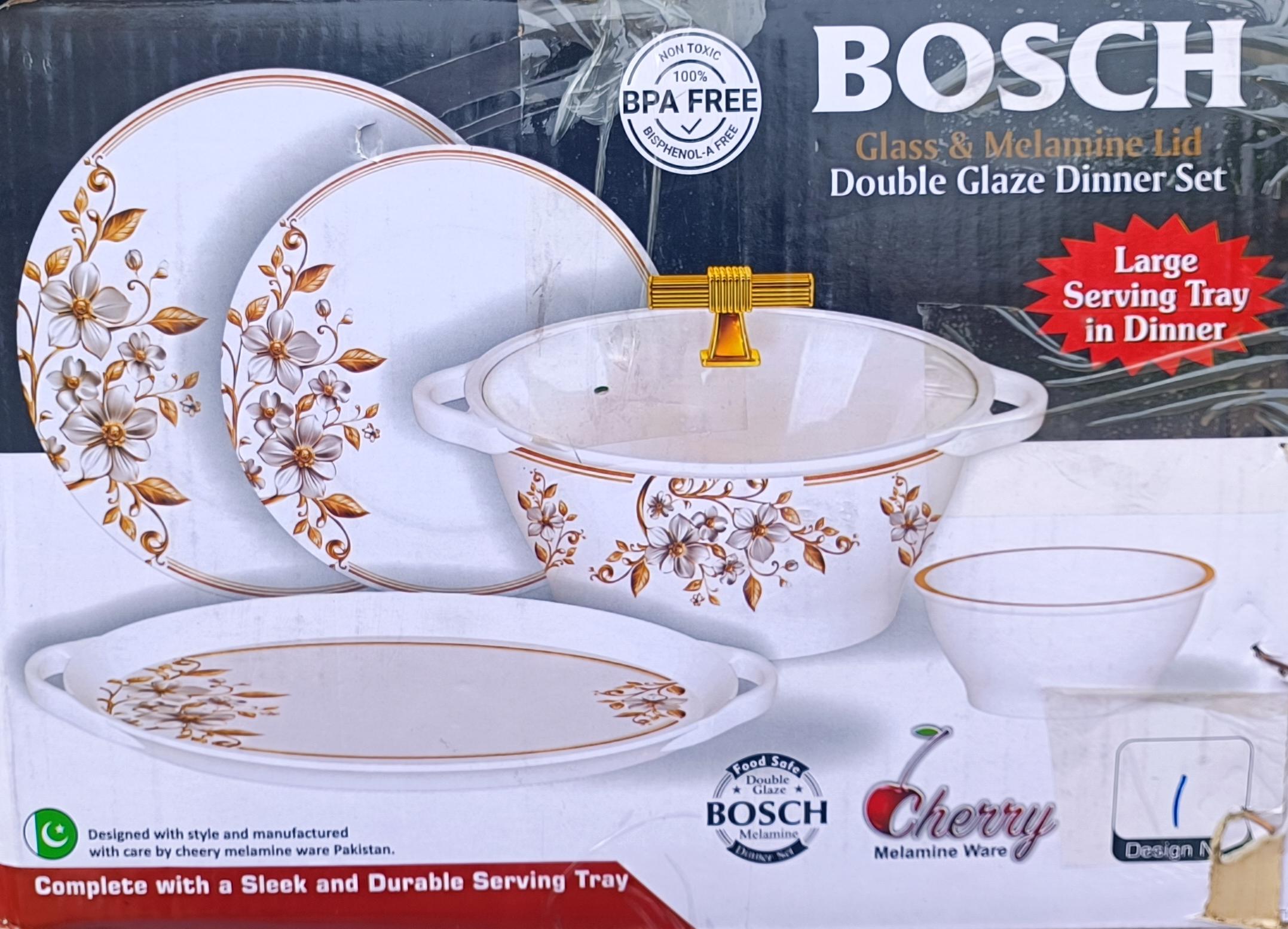 BOSCH Cherry Melamine Double Glaze Dinner Set - BOSCH / Cherry Melamine Ware