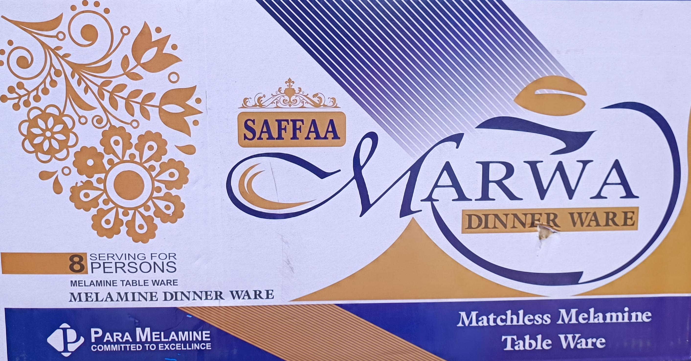 Saffaa Marwa 72-Piece Melamine Dinner Set (8 Person) - Para Melamine