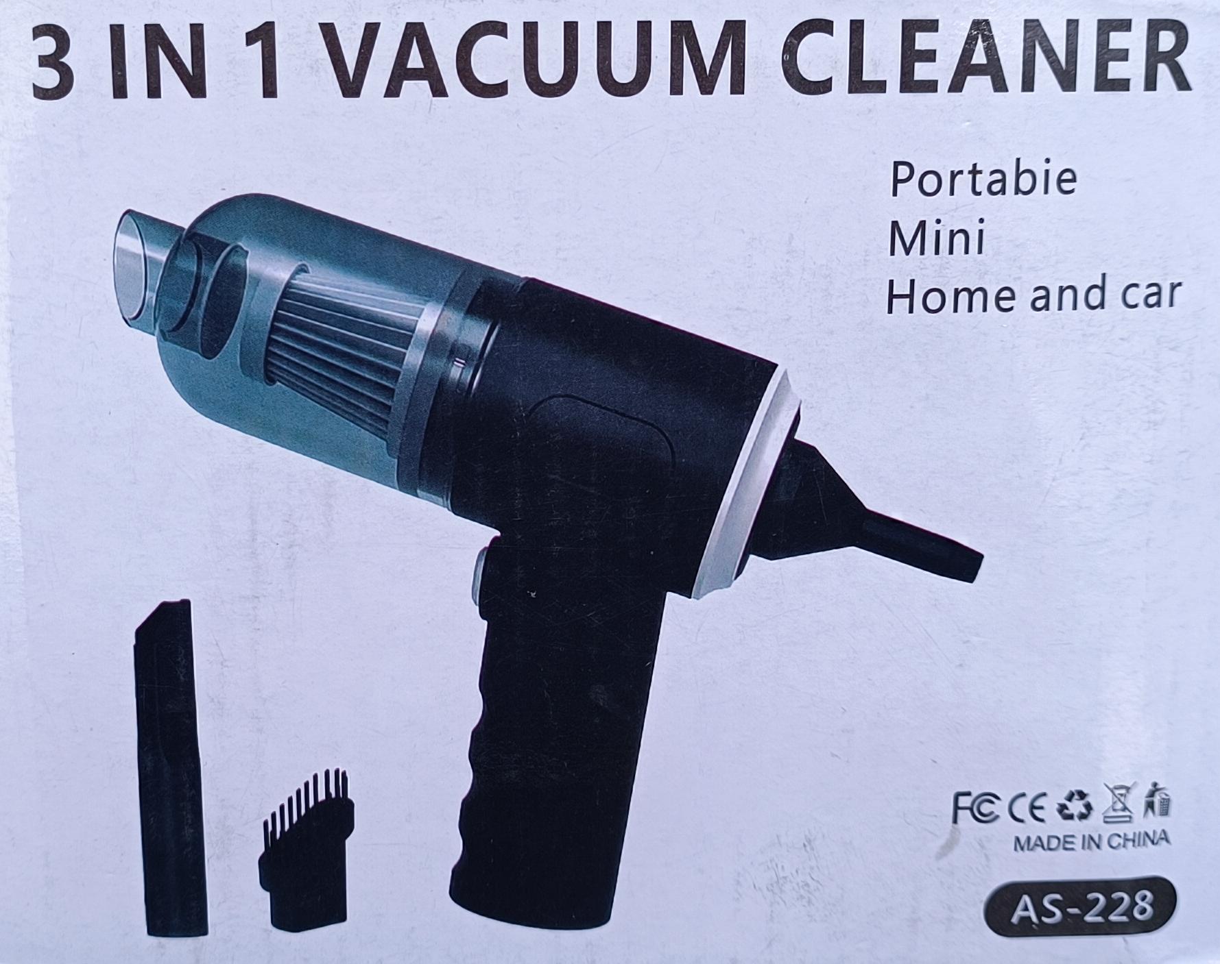 Portable 3-in-1 Mini Vacuum Cleaner and Air Blower AS-228