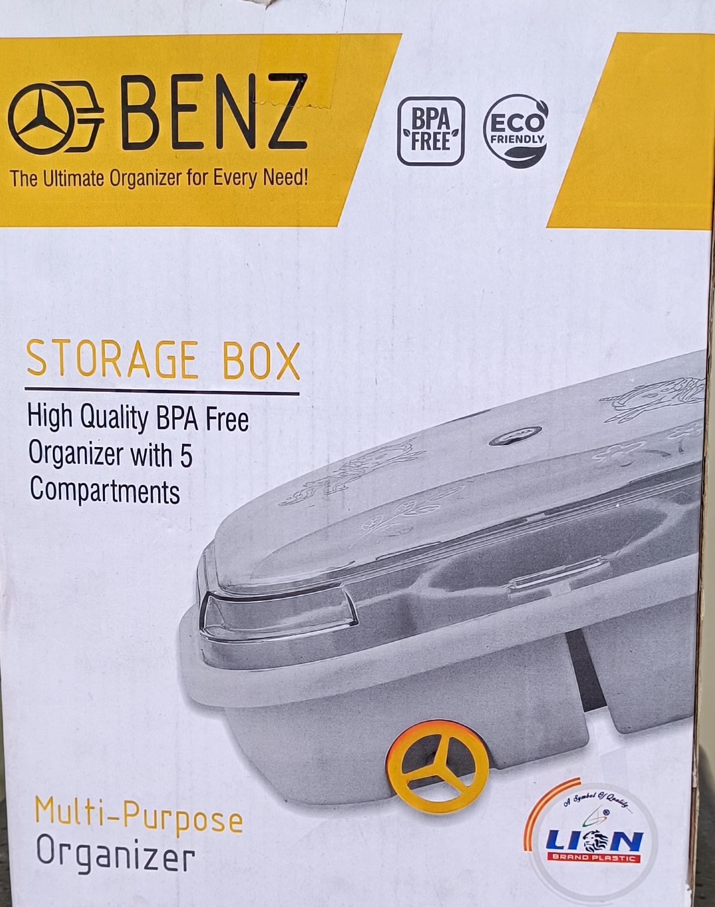 BENZ 5-Compartment Car-Shaped Multi-Purpose Storage Box - Lion Brand