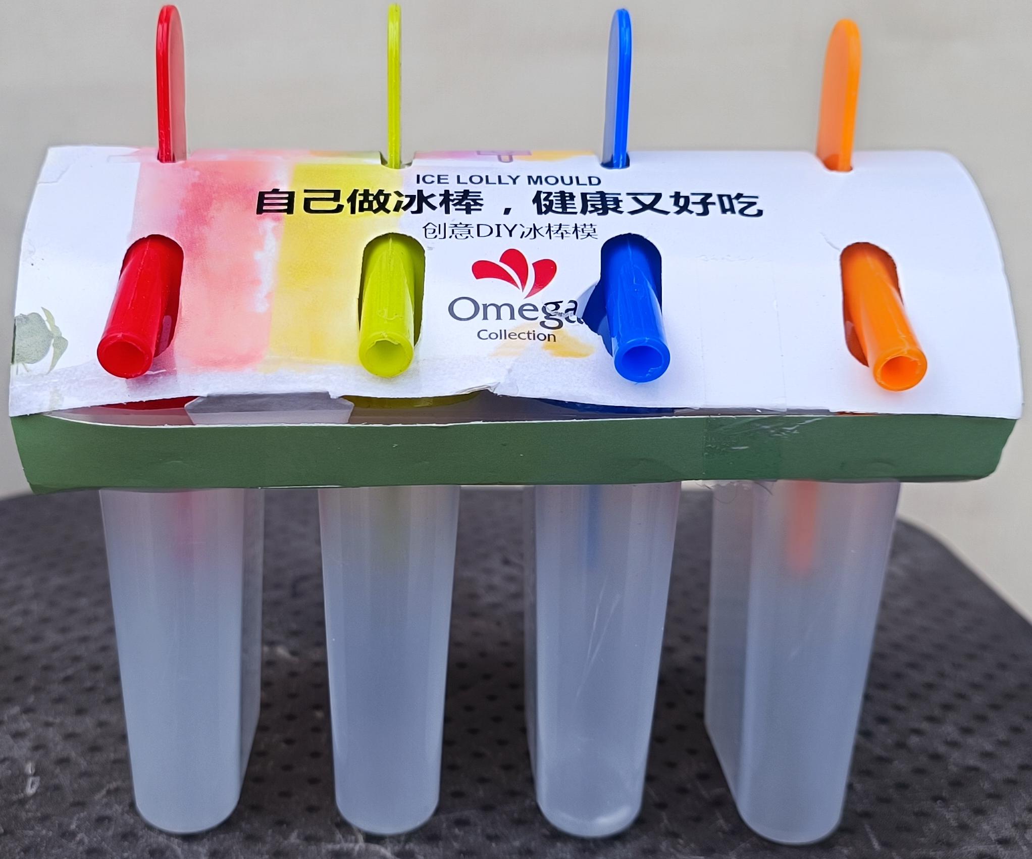 Ice Lolly Popsicle Mould Set with Drip Tray & Straw (YN-871) - Omega Collection