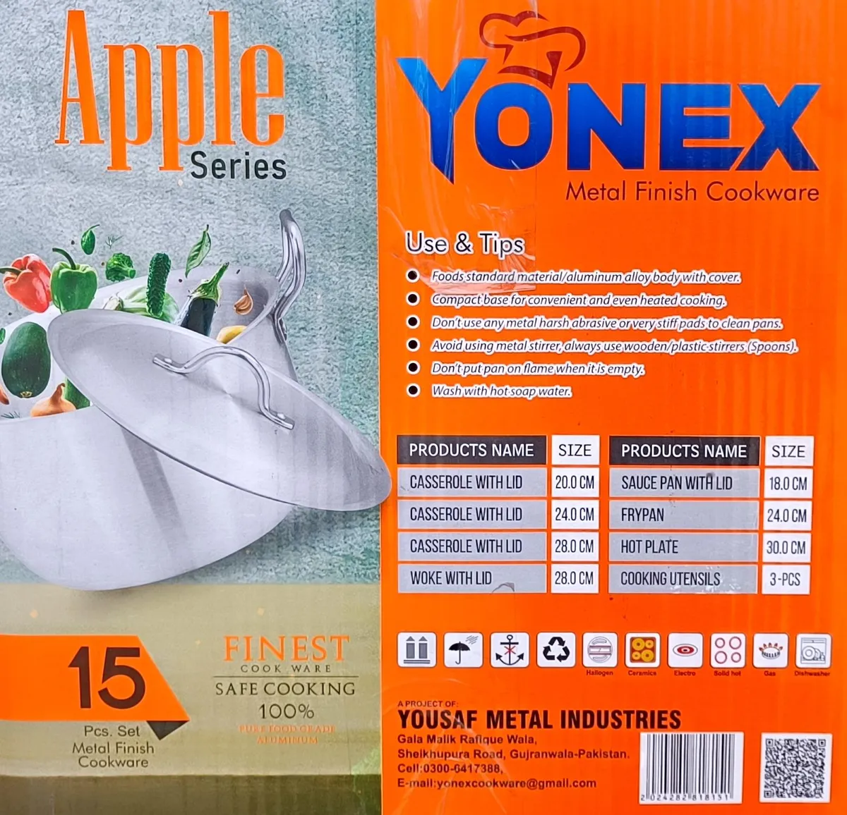 Apple Series Pure Aluminum Cookware Set - Yonex