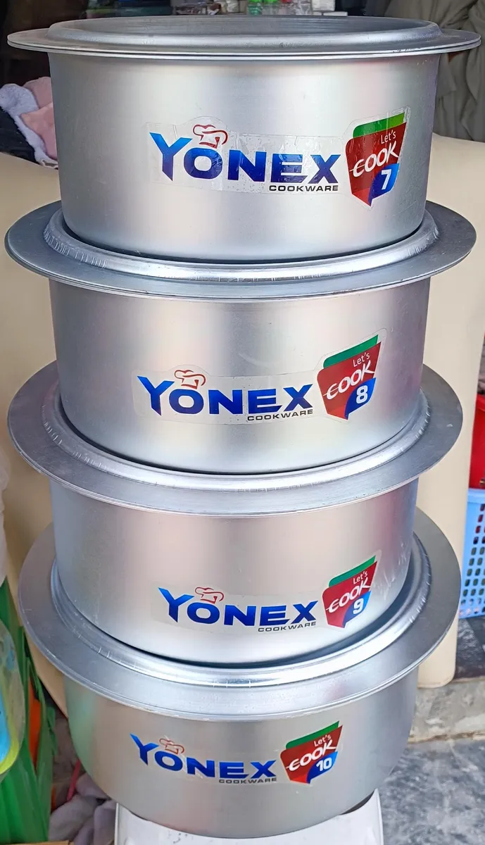 Yonex Heavy Gauge Pure Aluminium Cookware Patila Set - Yonex Cookware