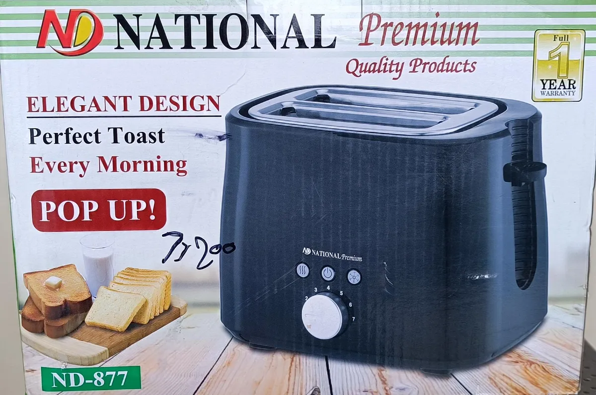 ND Premium 2-Slice Pop Up Toaster (ND-877) - National