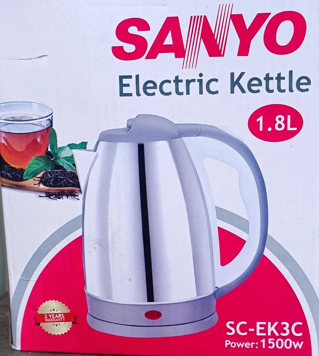 1.8L Stainless Steel Electric Kettle (SC-EK3C) - Sanyo