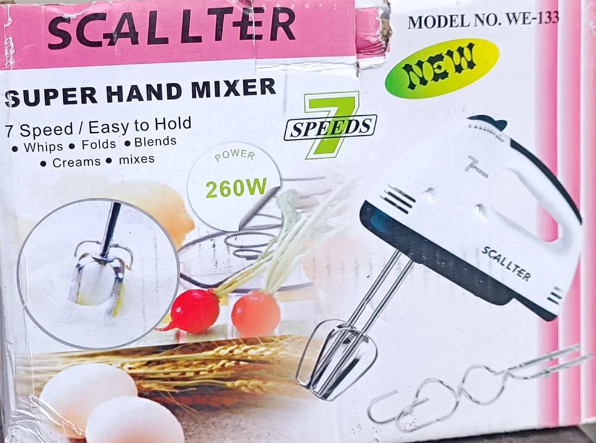 7-Speed Electric Hand Mixer & Beater (WE-133) - Scallter